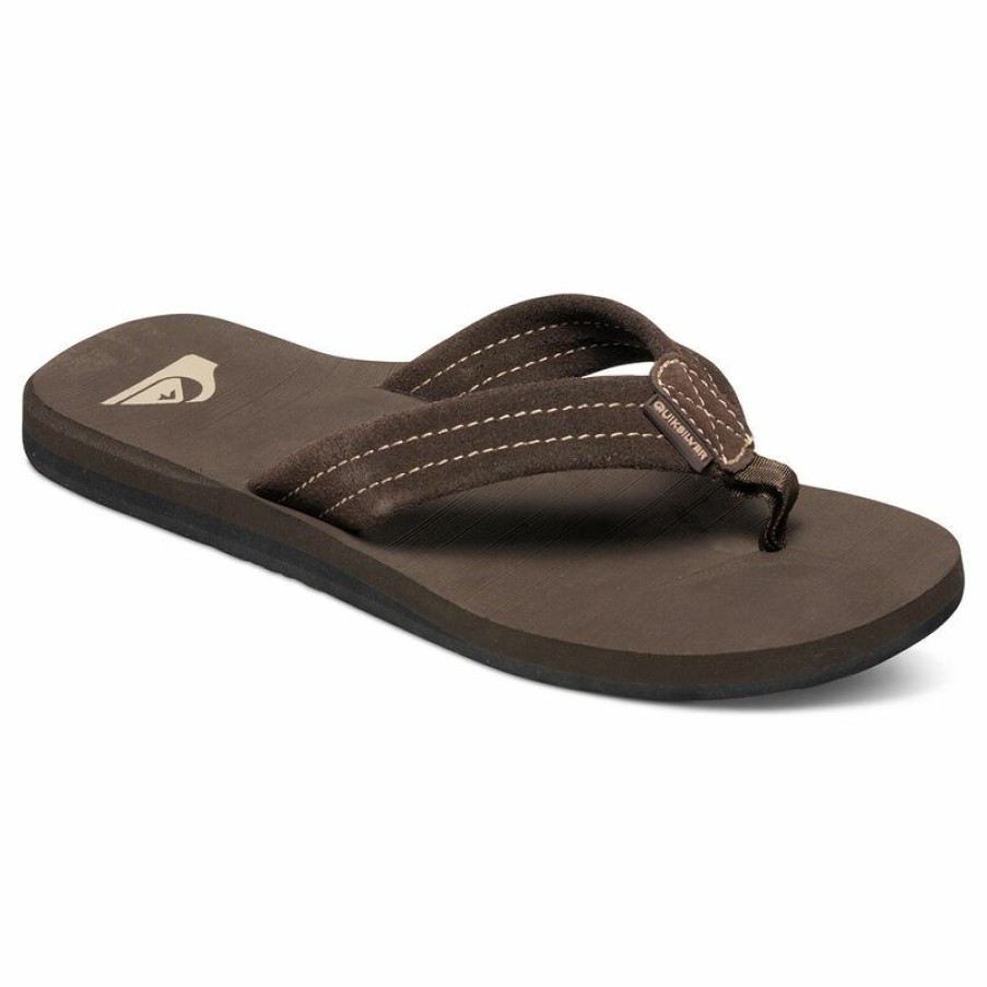 Men'S Shoes * | Quiksilver Men'S Carver Suede Flip-Flop Sandals