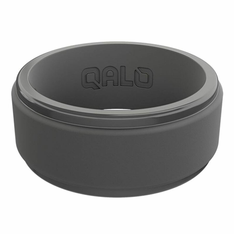 Men'S Accessories * | Qalo Men'S Step Edge Polished Silicone Ring, Size 12