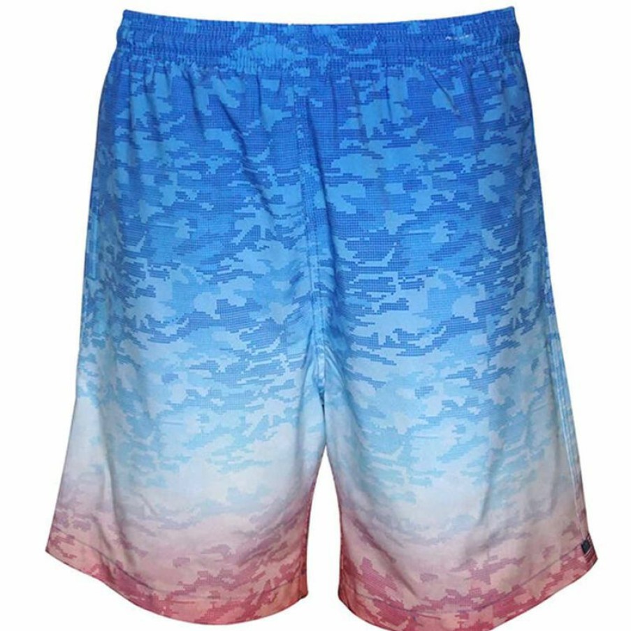 Men'S Swimwear * | Hook & Tackle Men'S Digicamo Gradient Swim Trunks Blue