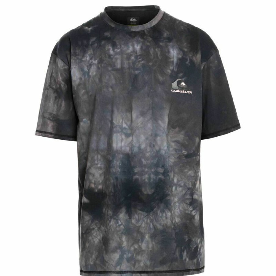 Men'S Swimwear * | Quiksilver Men'S Tie Dye Surf Shirt Black