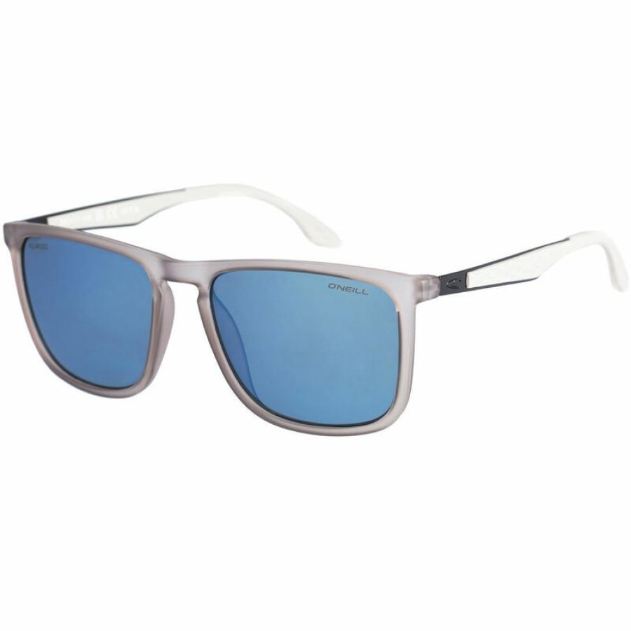 Men'S Accessories * | O'Neill Ensenada Polarized Sunglasses Matte Crystal/ Gray Frame/Blue Mirror Lens