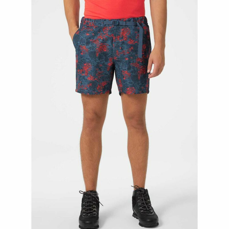 Men'S Swimwear * | Helly Hansen Men'S Solen Printed Board Shorts Deep_Steel