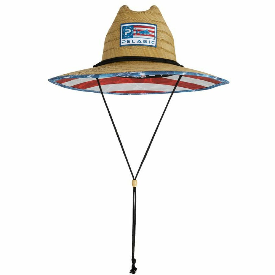 Men'S Accessories * | Pelagic Americamo Baja Straw Hat Khaki