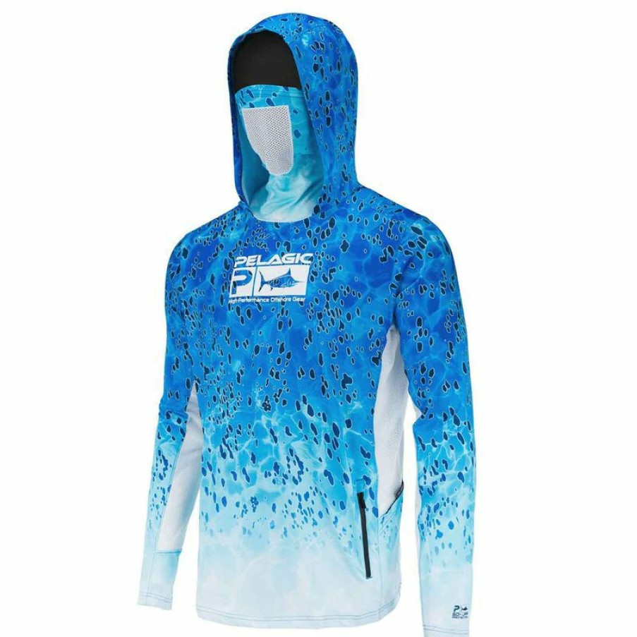 Men'S Shirts * | Pelagic Men'S Dorado Exo-Tech Hooded Shirt