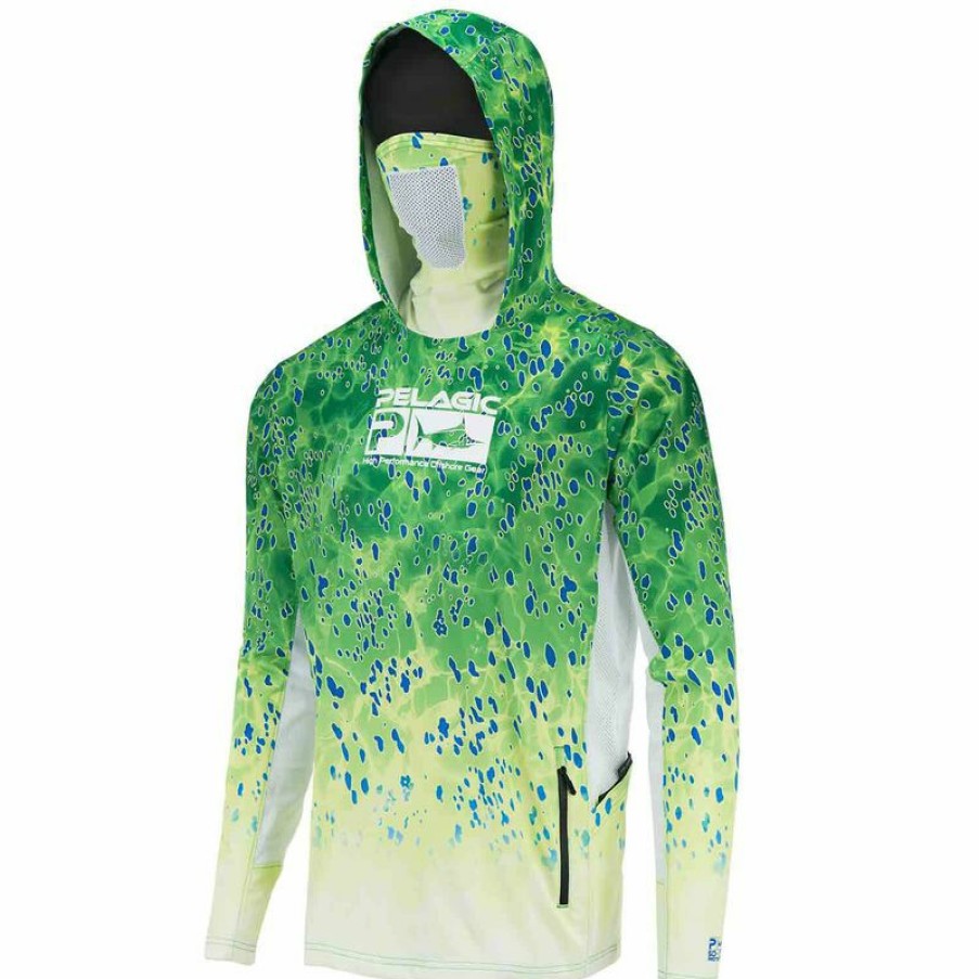 Men'S Shirts * | Pelagic Men'S Dorado Exo-Tech Hooded Shirt