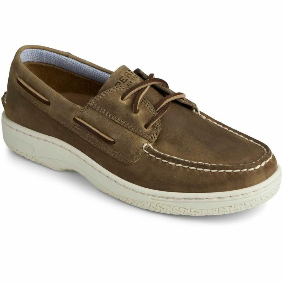 Men'S Shoes * | Sperry Men'S Billfish Plushwave Boat Shoes Light Coffee