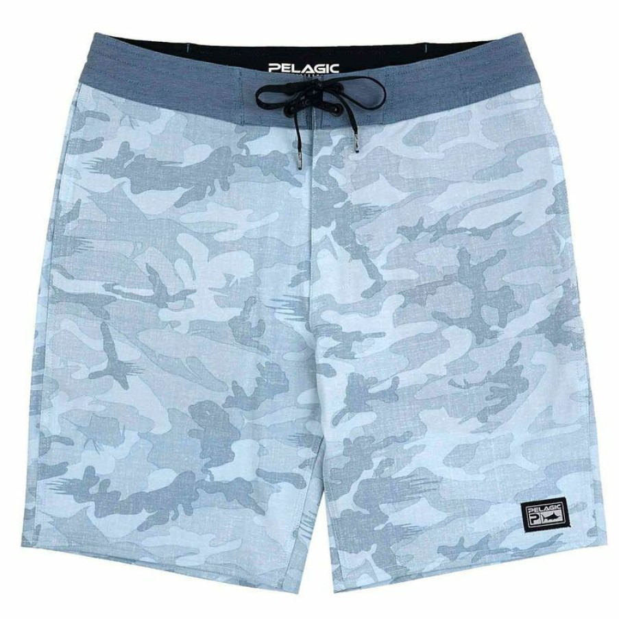 Men'S Swimwear * | Pelagic Men'S Fish Camo Deep Drop Board Shorts