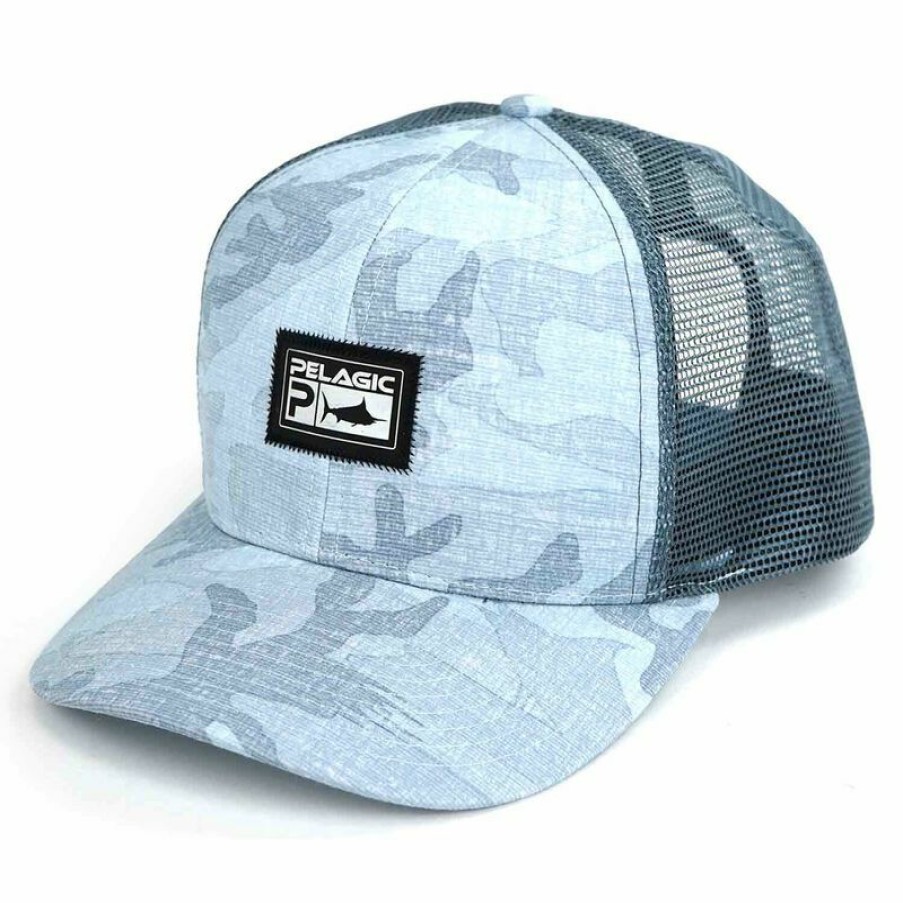 Men'S Accessories * | Pelagic Pursuit Fish Camo Hat Slate