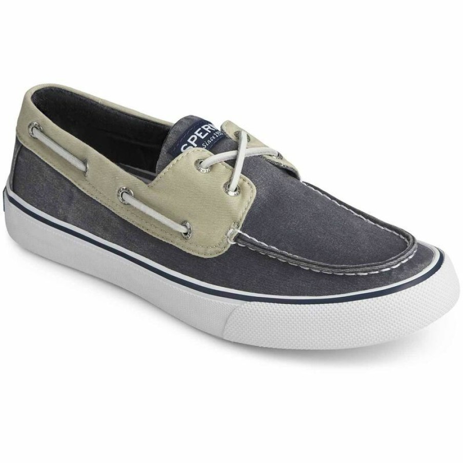 Men'S Shoes * | Sperry Men'S Bahama Ii Boat Shoes Salt Washed Navy/Khaki