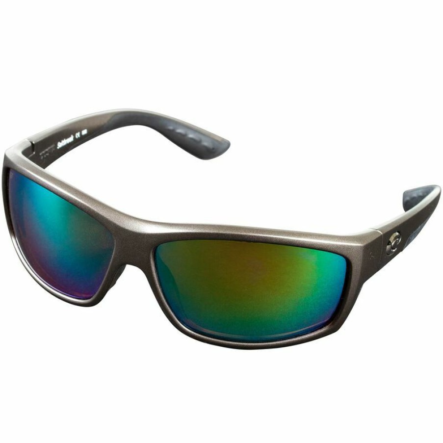 Men'S Accessories * | Costa Men'S Saltbreak 580P Polarized Sunglasses Grey Frame/Green Lens