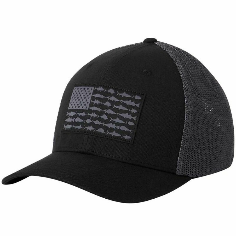 Men'S Accessories * | Columbia Men'S Pfg Mesh Fish Flag Ball Cap