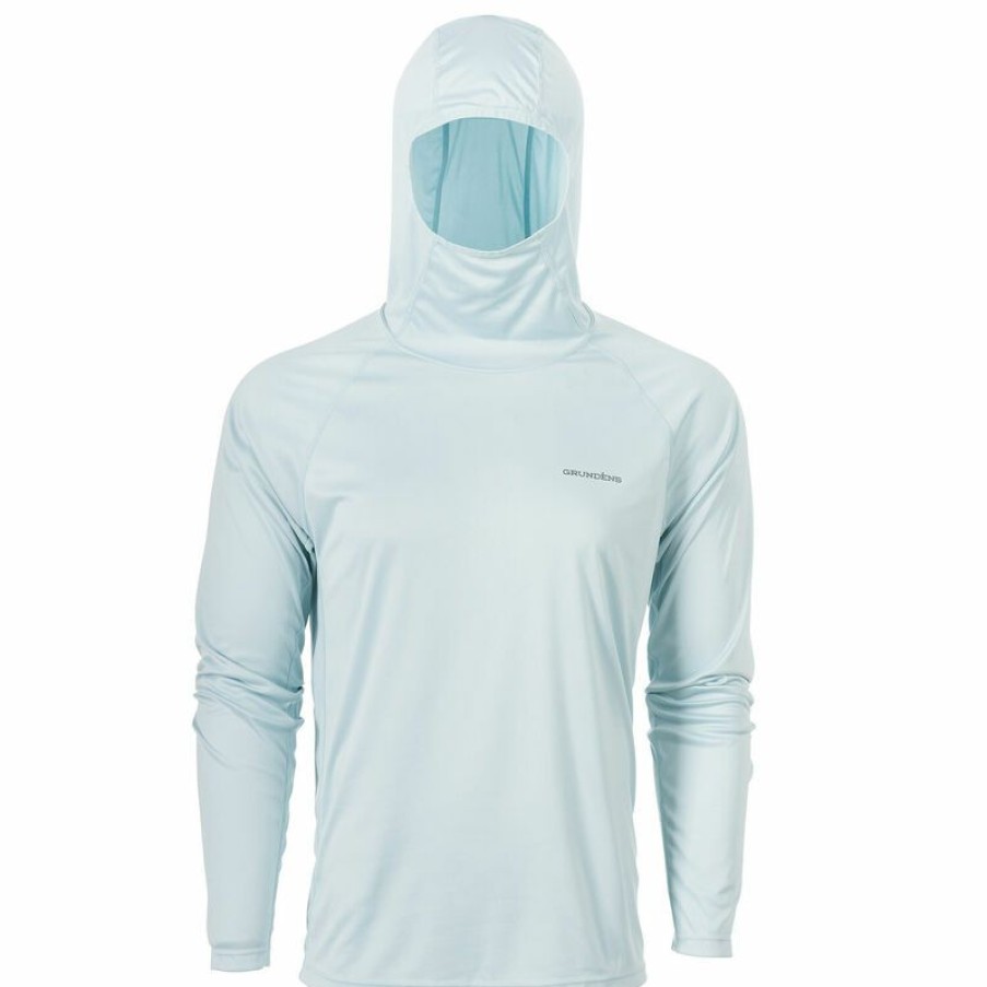 Men'S Shirts * | Grundens Men'S Solstrale Hooded Shirt Aquatic