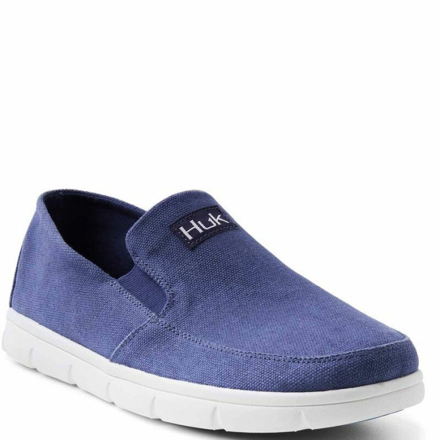 Men'S Shoes * | Huk Men'S Brewster Classic Slip-On Shoes Sargasso_Sea