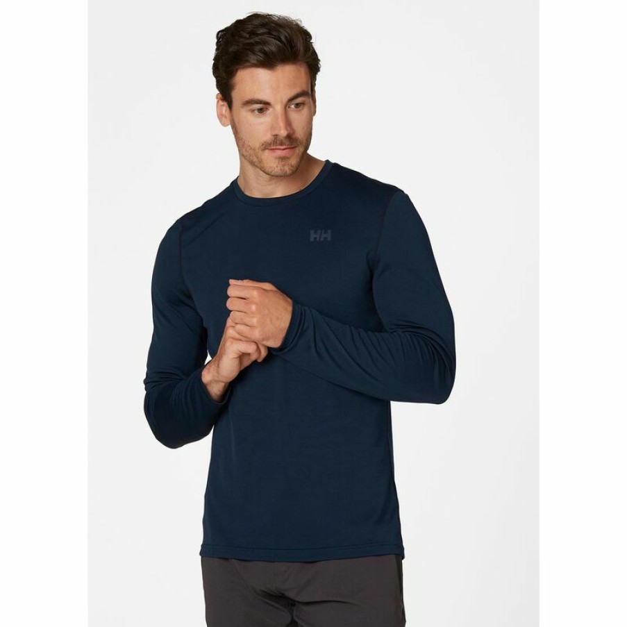 Men'S Shirts * | Helly Hansen Men'S Hh Lifa Active Solen Shirt Navy