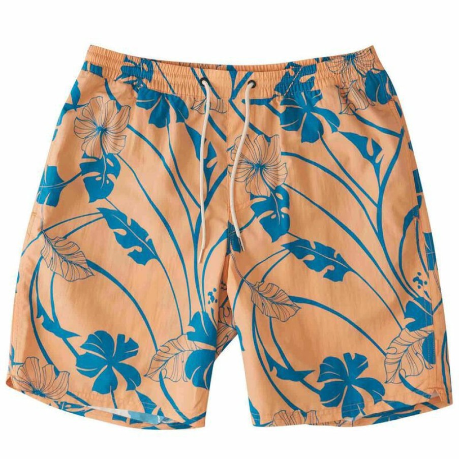 Men'S Swimwear * | Quiksilver Waterman Men'S Paradise Harbor Volley Shorts Canteloupe