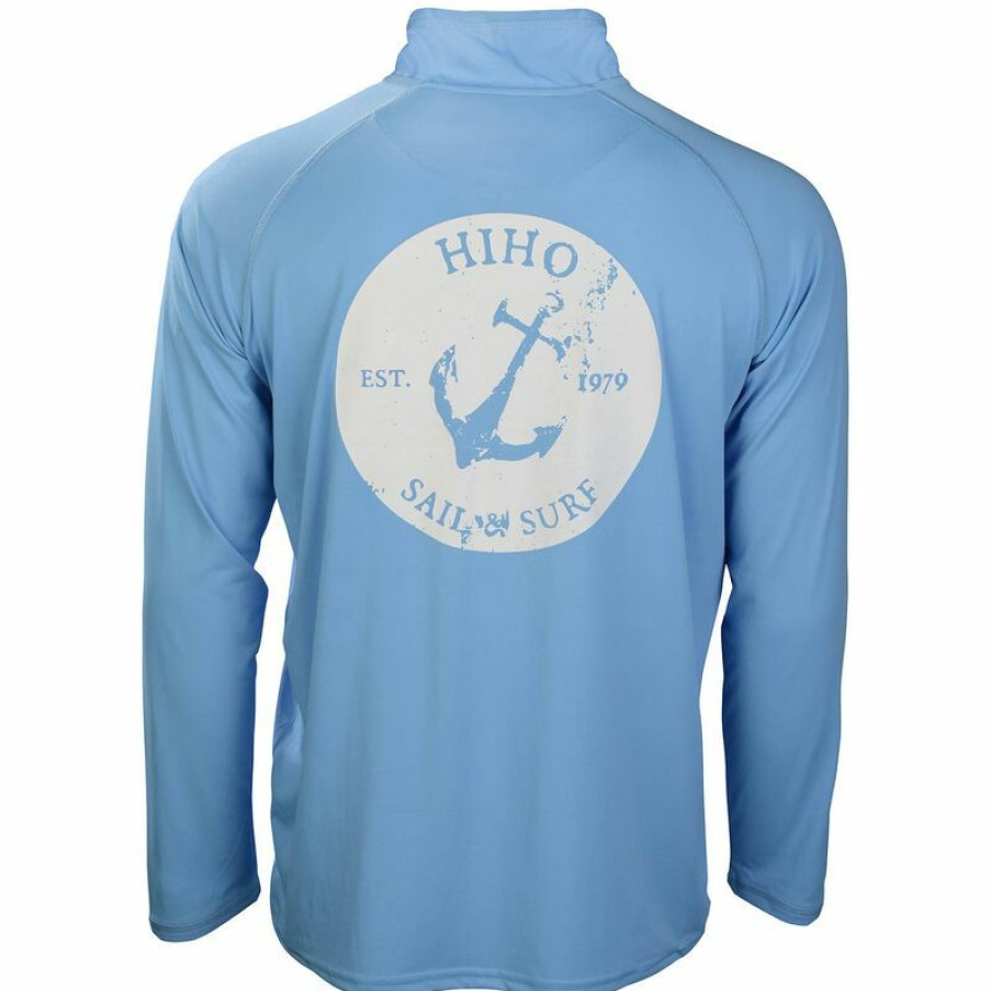 Men'S Shirts * | Hiho Men'S Oval Anchor 1/4 Zip Tech Shirt