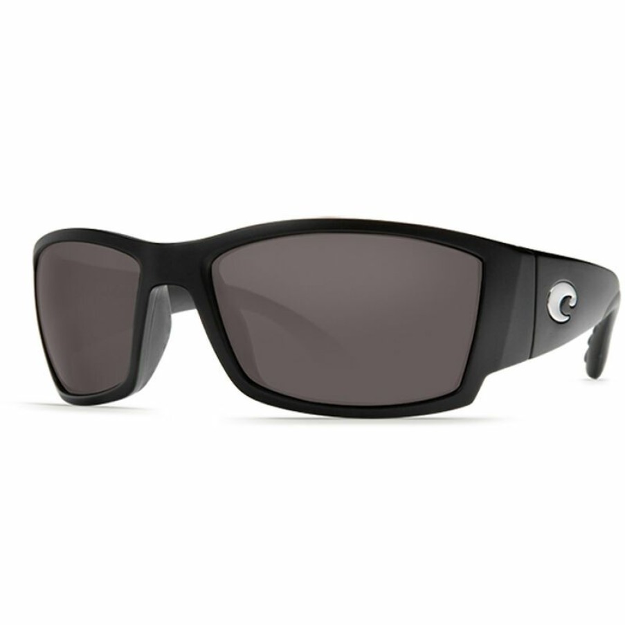 Men'S Accessories * | Costa Corbina 580P Polarized Sunglasses Shiny Black Frame/Gray Lens