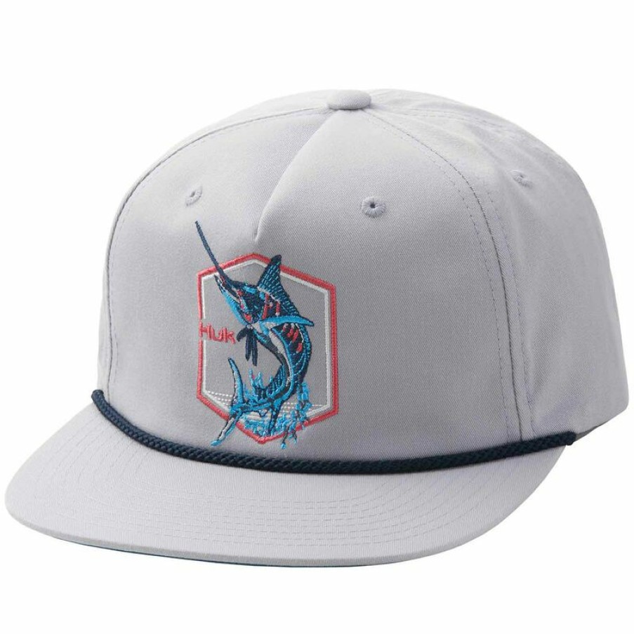 Men'S Accessories * | Huk Angry Marlin Baseball Cap Oyster