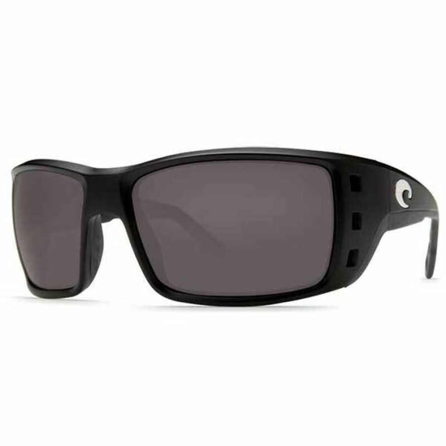 Men'S Accessories * | Costa Permit 580P Polarized Sunglasses Shiny Black Frame/Gray Lens