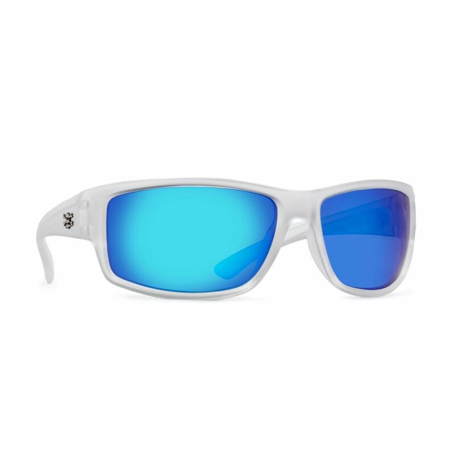 Men'S Accessories * | Calcutta Men'S Rip Sunglasses Crystal/Blue Mirror