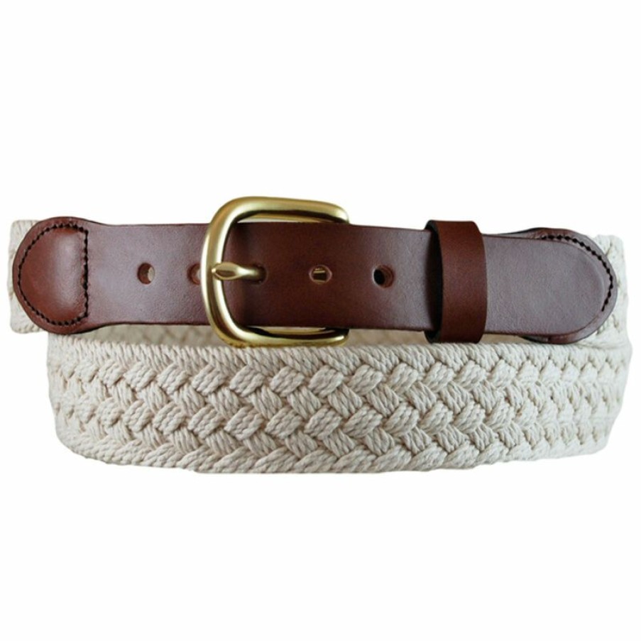 Men'S Accessories * | Leather Man Men'S Macrame Leather Tab Belt