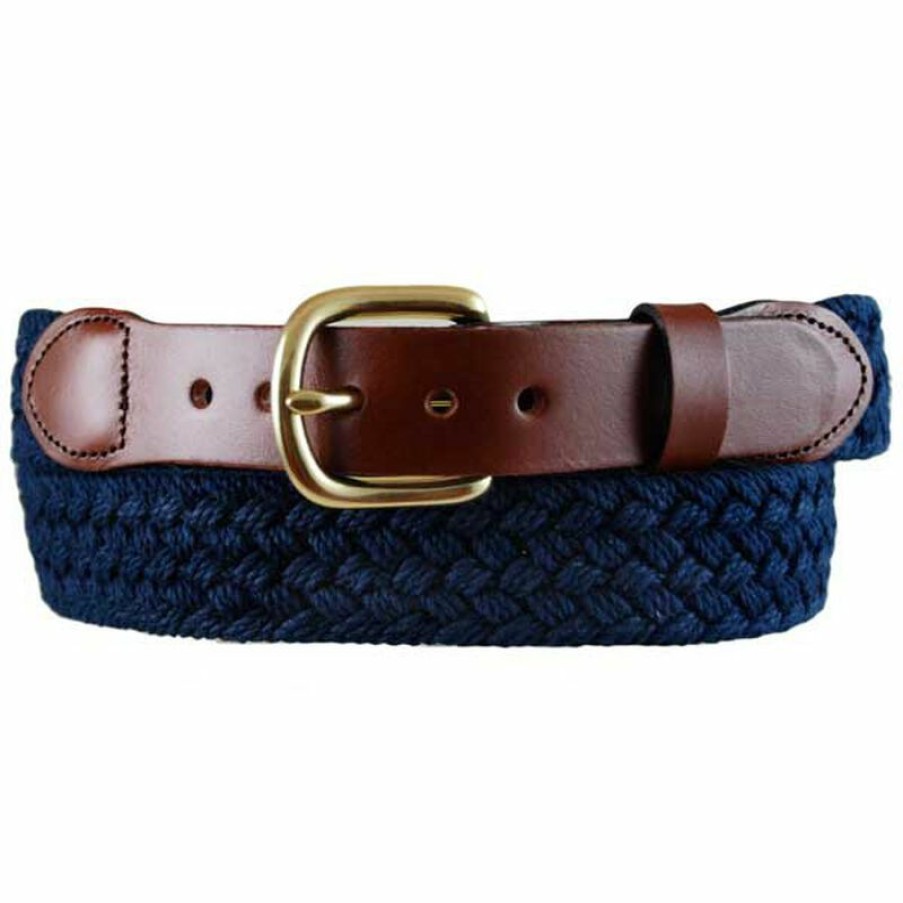 Men'S Accessories * | Leather Man Men'S Macrame Leather Tab Belt