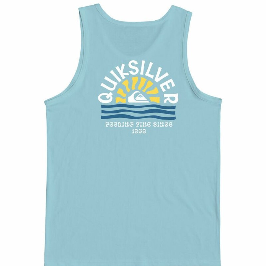 Men'S Shirts * | Quiksilver Men'S Sunset Mind Tank Top Angel Blue