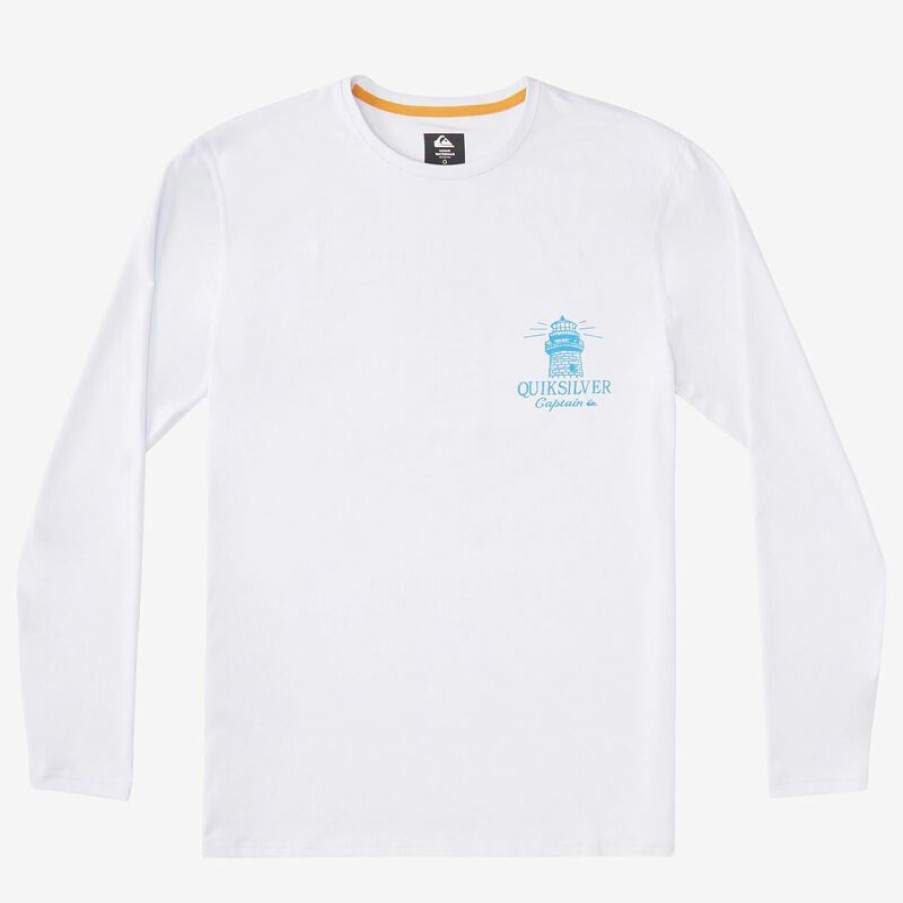 Men'S Swimwear * | Quiksilver Waterman Men'S Lighthouse Blues Rash Guard