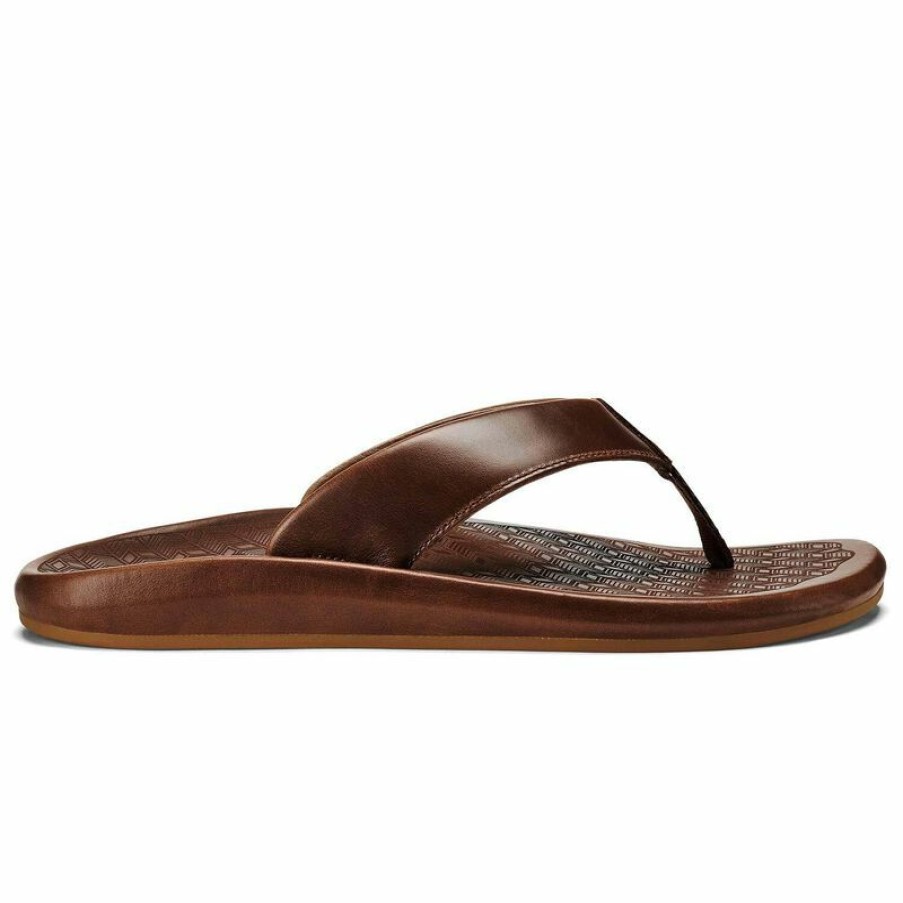 Men'S Shoes * | Olukai Men'S Ilikai Sandals Toffee/Toffee