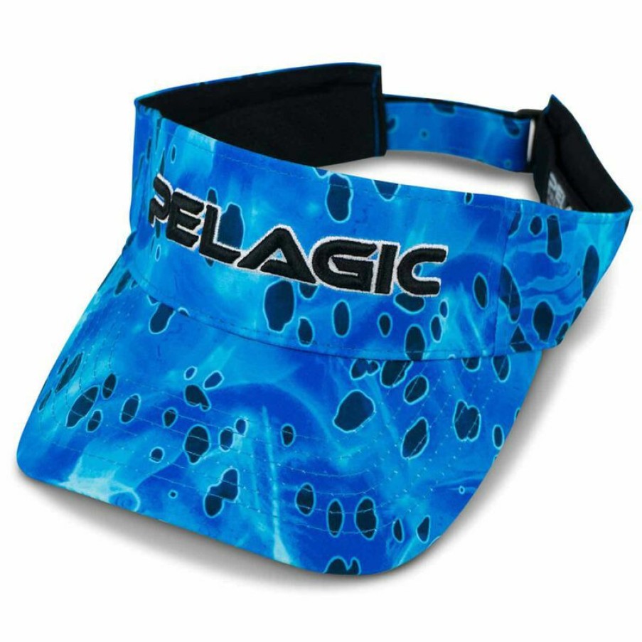 Men'S Accessories * | Pelagic Dorado Performance Visor Blue Dorado