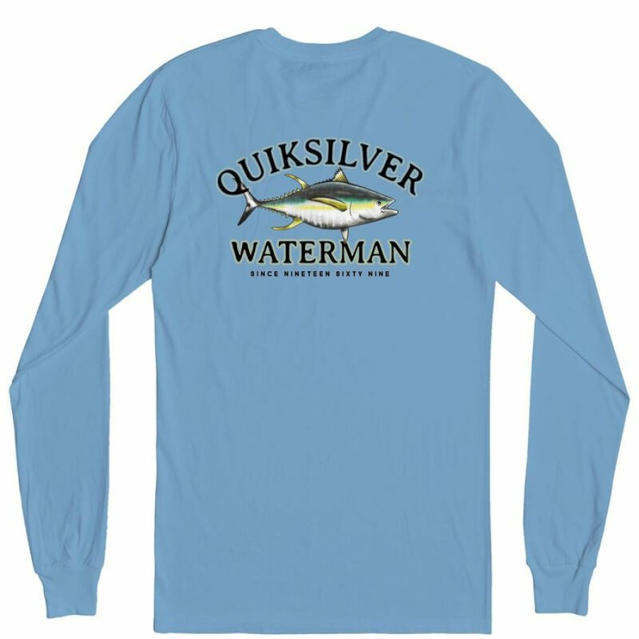 Men'S Shirts * | Quiksilver Waterman Men'S Bait Stealer Shirt Dusk Blue