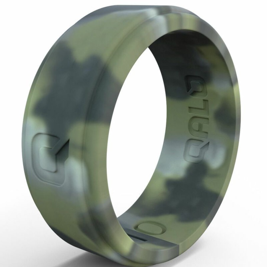 Men'S Accessories * | Qalo Men'S Step Edge Q2X Silicone Ring Camo