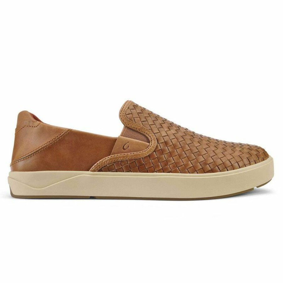 Men'S Shoes * | Olukai Men'S Lae'Ahi Lauhala Slip-On Shoes Fox/Fox