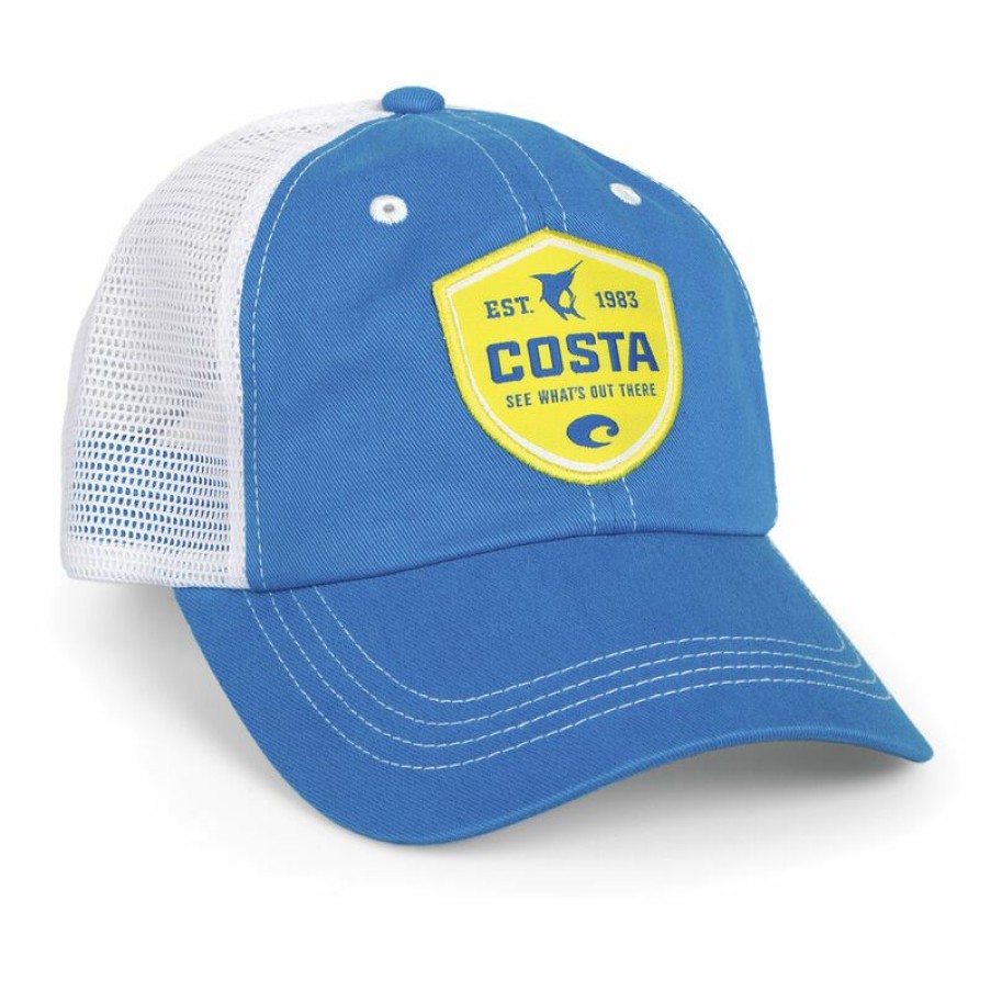 Men'S Accessories * | Costa Shield Trucker Hat Blue