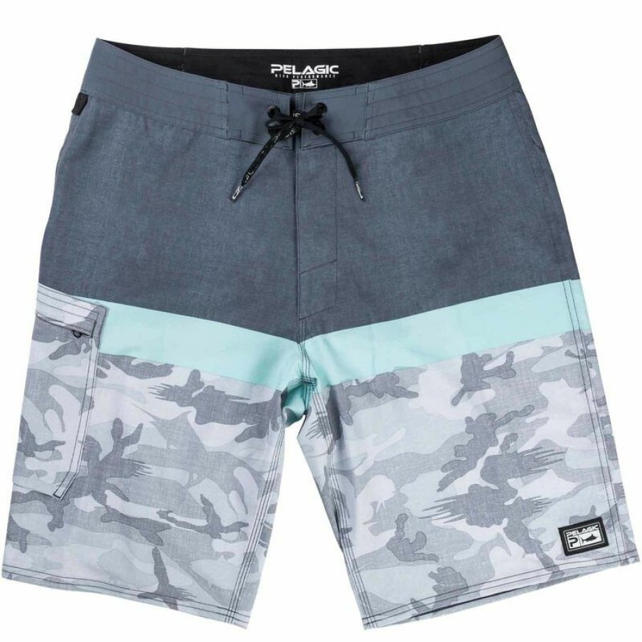 Men'S Swimwear * | Pelagic Men'S Blue Water Fishing Board Shorts