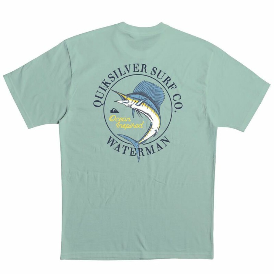 Men'S Shirts * | Quiksilver Waterman Men'S Reel It In Shirt Subtle Green