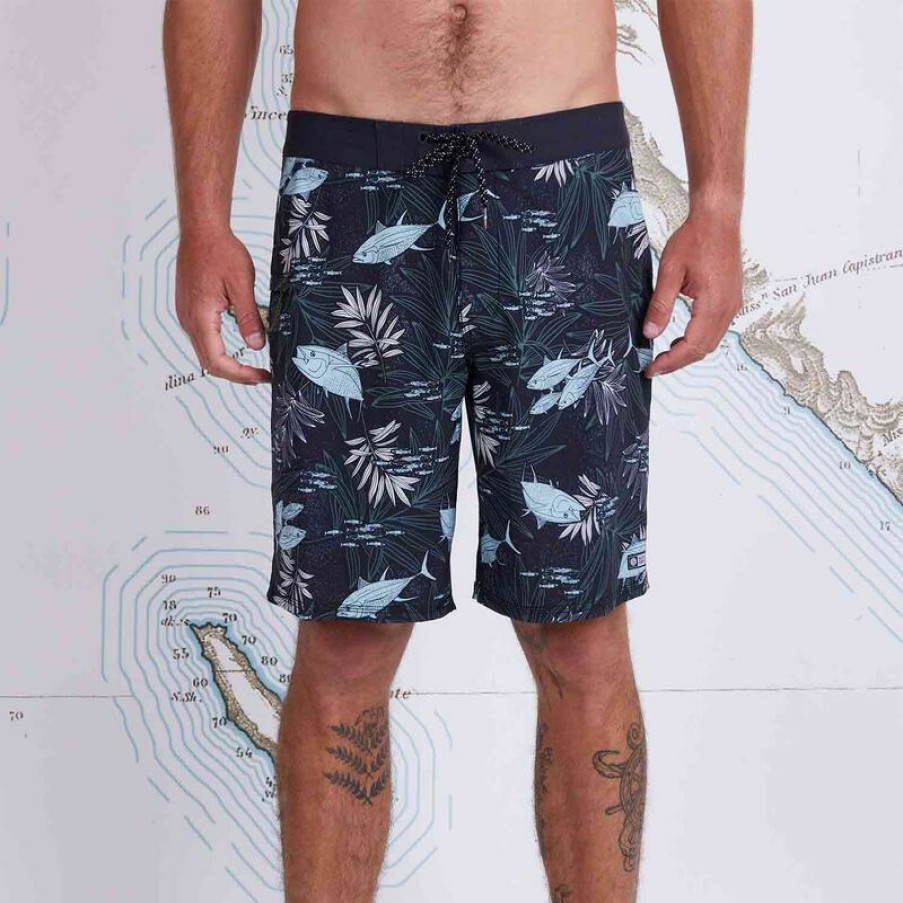 Men'S Swimwear * | Salty Crew Men'S Keel Board Shorts Black/Aqua