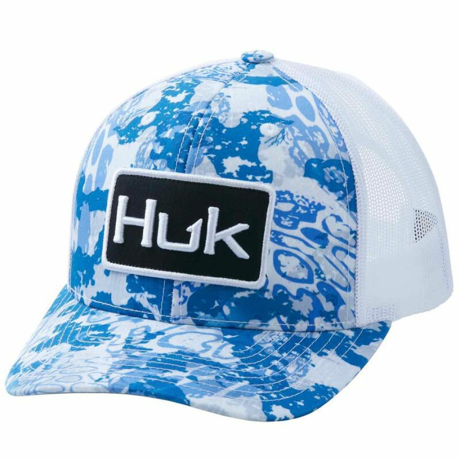 Men'S Accessories * | Huk Tide Change Trucker Hat Blue_Green