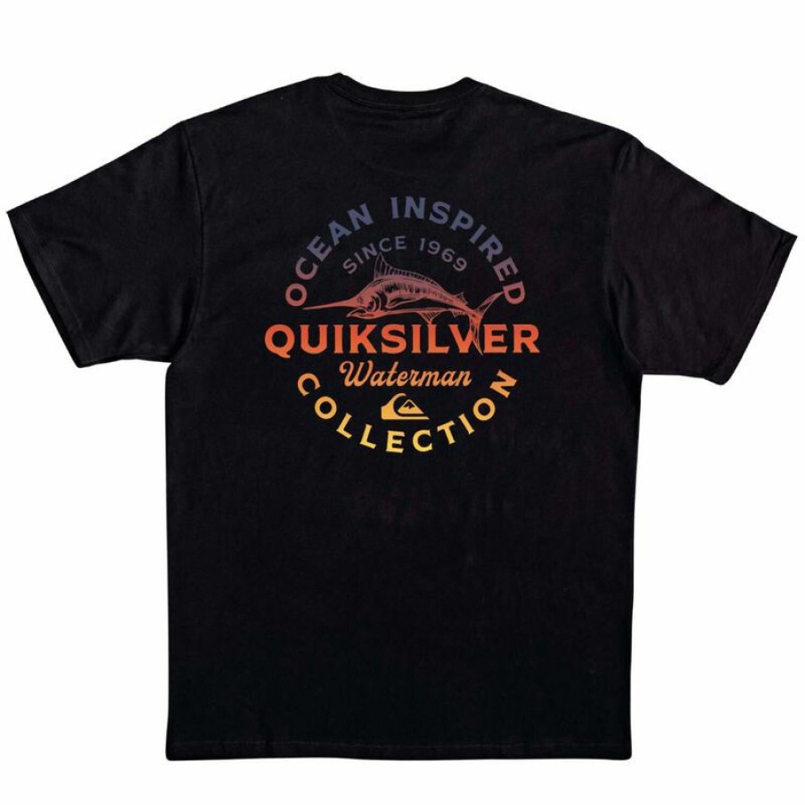 Men'S Shirts * | Quiksilver Waterman Men'S Ocean Eyes Shirt Black