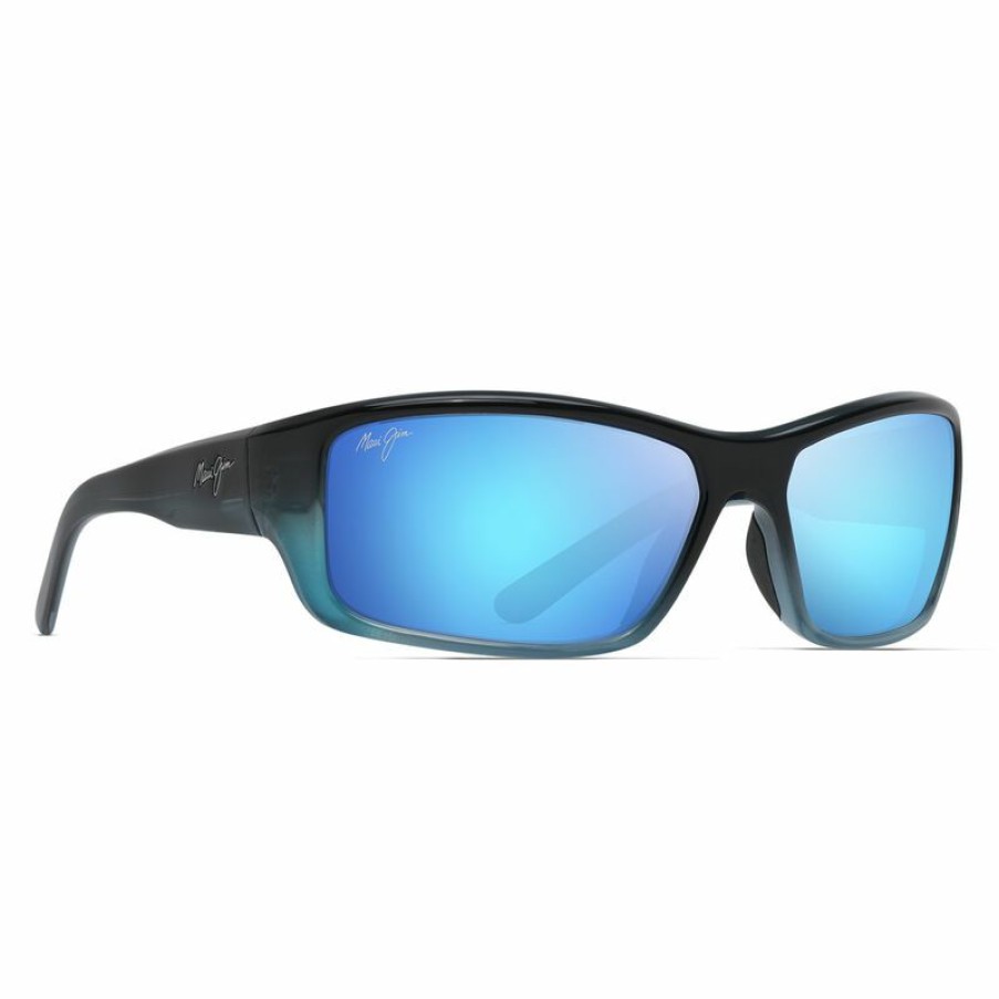 Men'S Accessories * | Maui Jim Barrier Reef Polarized Sunglasses Blue With Turquoise Frame/Blue Hawaii Lens