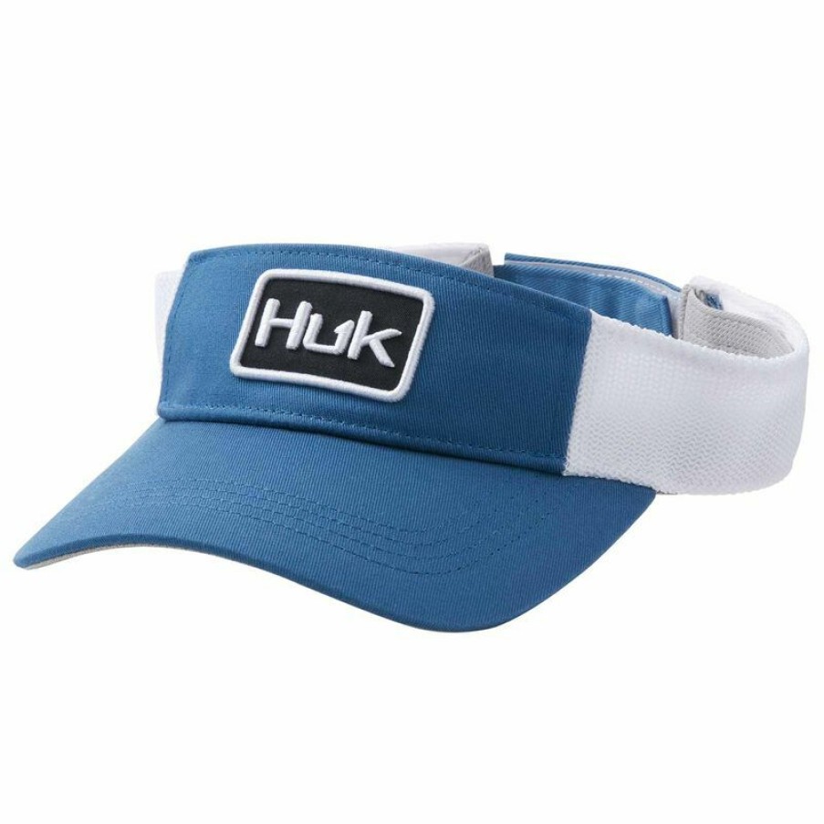 Men'S Accessories * | Huk Solid Visor Titanium