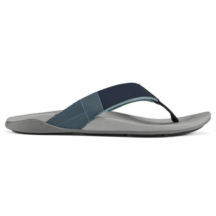 Men'S Shoes * | Olukai Men'S Malanai Sandals Ombre Blue/Sharkskin