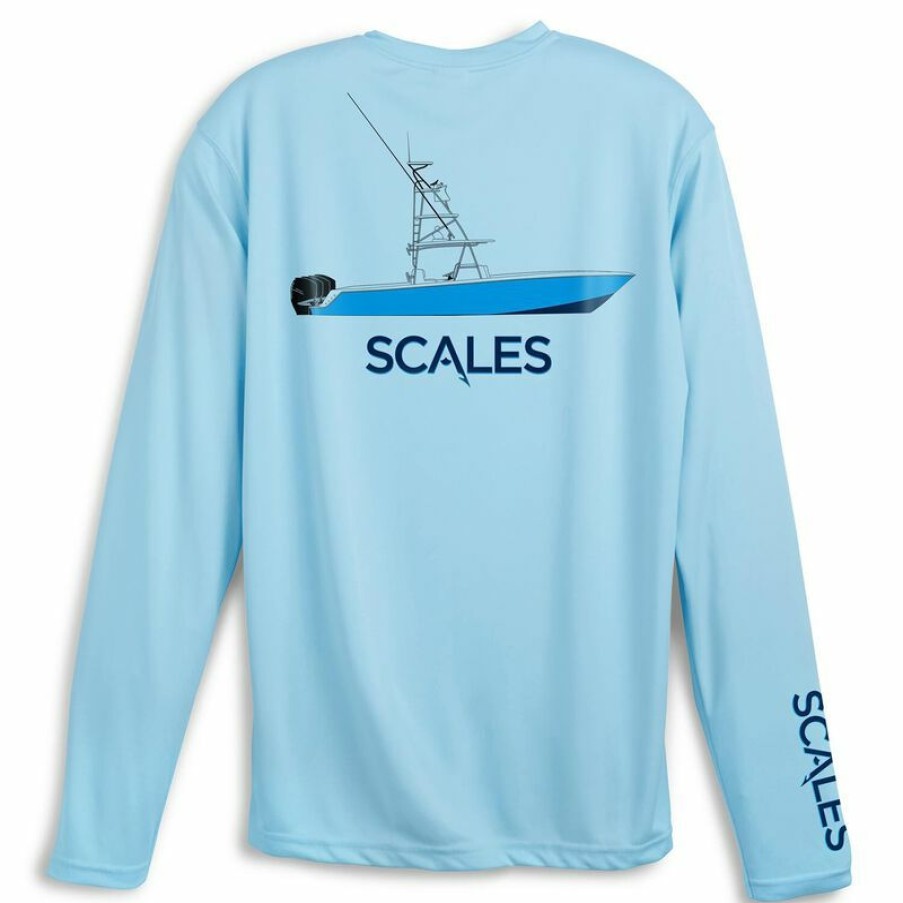 Men'S Shirts * | Men'S Team Scales Pro Performance Shirt Light Blue