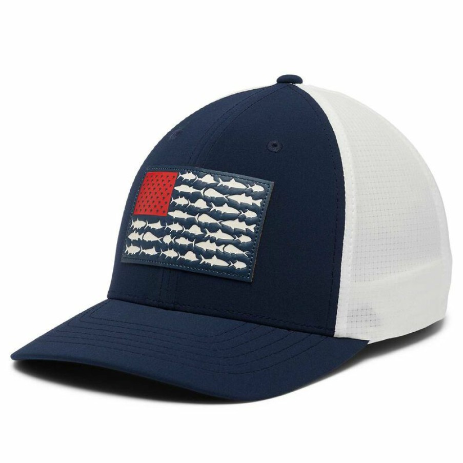 Men'S Accessories * | Columbia Men'S Pfg Fish Flag Signature 110 Baseball Cap