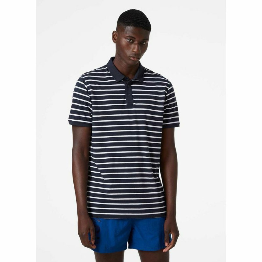 Men'S Shirts * | Helly Hansen Men'S Coastline Polo 2.0 Navy_Stripes