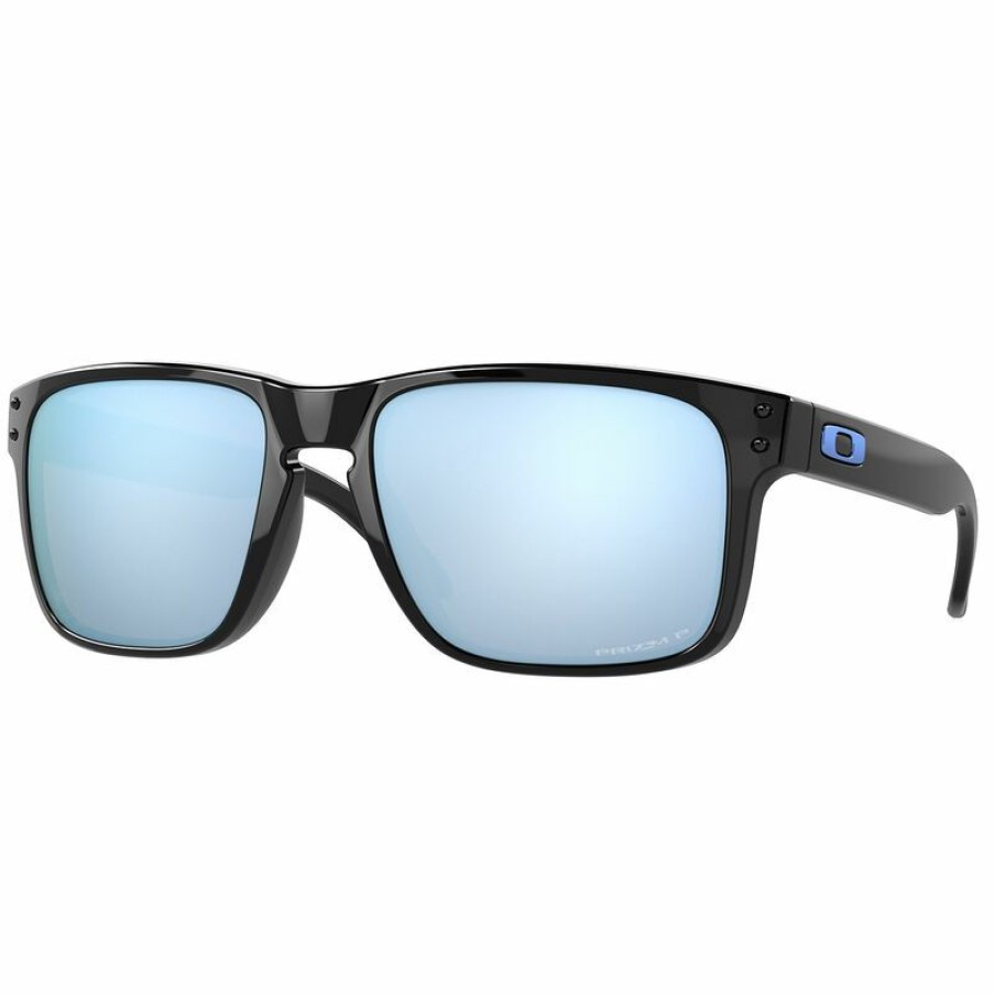 Men'S Accessories * | Oakley Holbrook Polarized Sunglasses Polished Black Frame/Prizm Deep Water Lens