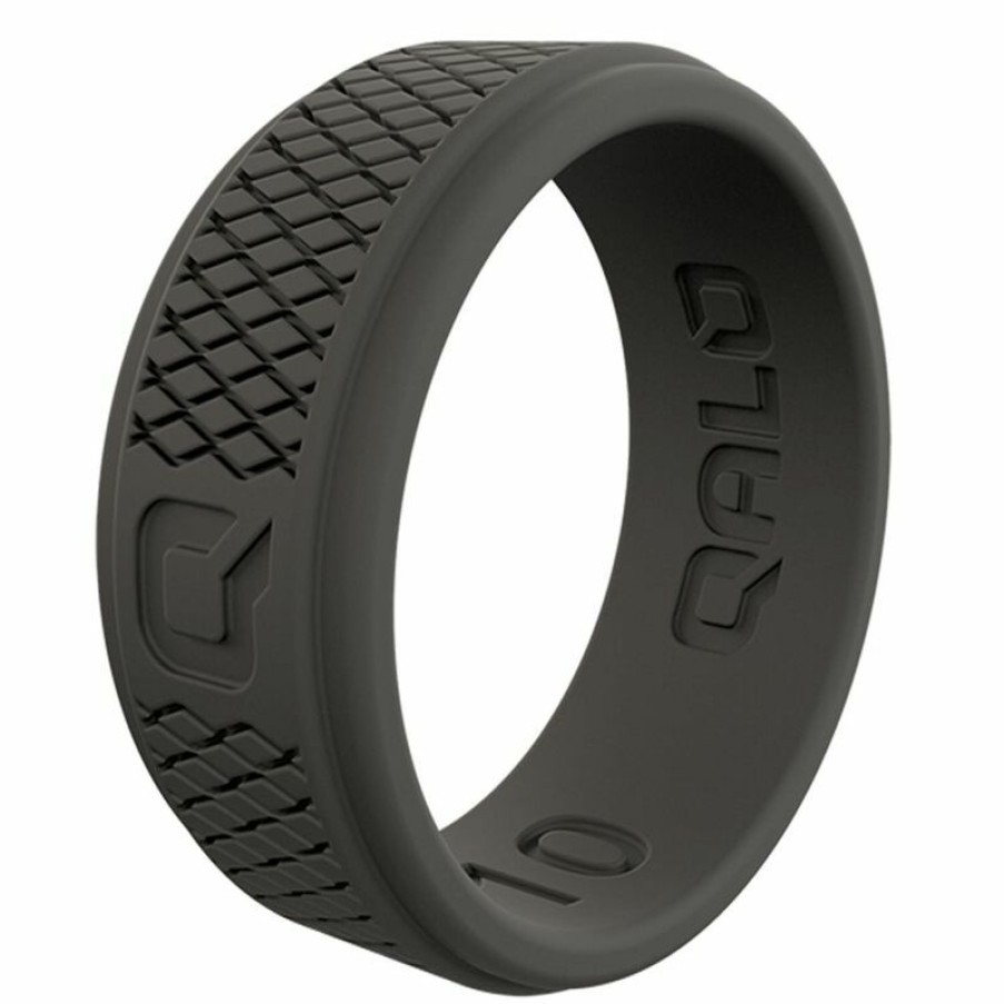 Men'S Accessories * | Qalo Men'S Crosshatch Q2X Silicone Ring, Size 11