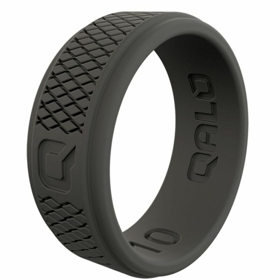 Men'S Accessories * | Qalo Men'S Crosshatch Q2X Silicone Ring, Size 12