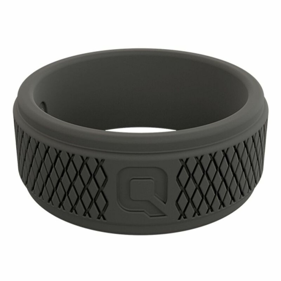 Men'S Accessories * | Qalo Men'S Crosshatch Q2X Silicone Ring, Size 12