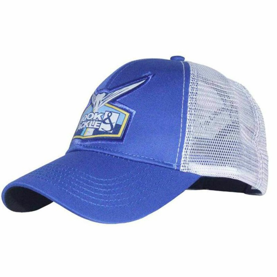 Men'S Accessories * | Hook & Tackle Fins Up Trucker Hat Royal